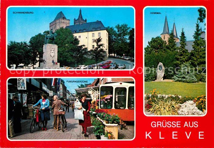 Kleve Schwanenburg Denkmal Fussgaengerzone