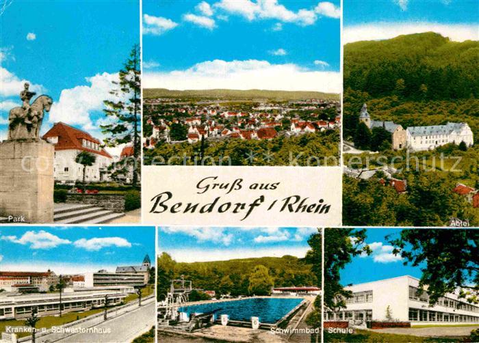 Bendorf Rhein Schule Schwimmbad Kranken- und Schwesternhaus Park