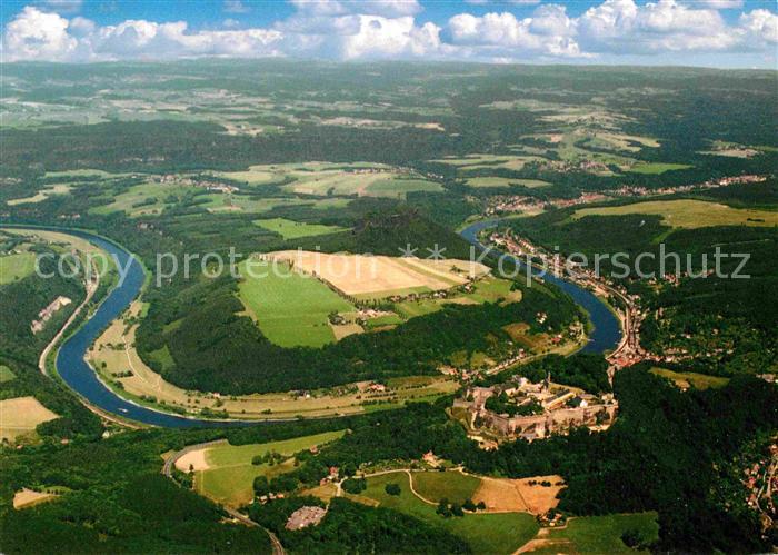Koenigstein Saechsische Schweiz Festung Koenigstein Fliegeraufnahme