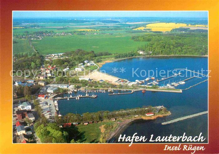 Insel Ruegen Hafen Lauterbach Fliegeraufnahme Yachthafen Im Jaich