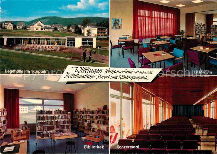 Willingen Sauerland Kurpark Liegehalle Leseraum Bibliothek Konzertsaal