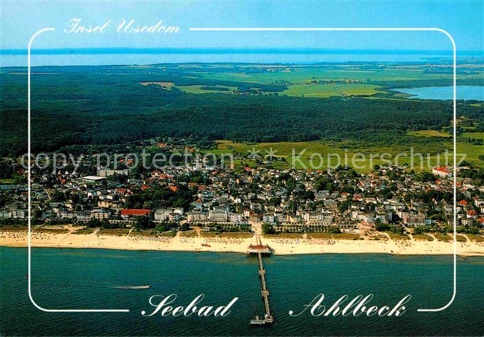 Ahlbeck Ostseebad Fliegeraufnahme Haff Insel Usedom