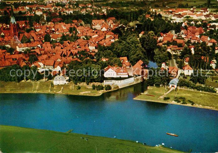 Nienburg Weser Wasserschloesschen Fliegeraufnahme