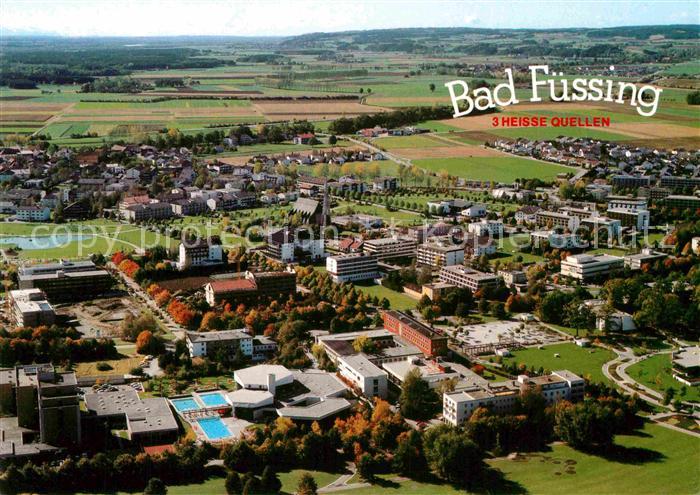 Bad Fuessing Fliegeraufnahme Kurmittelhaus Kurpark Freizeitpark