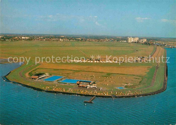 Husum Nordfriesland Badestrand Fliegeraufnahme