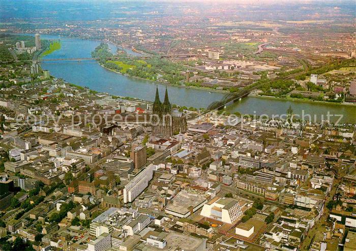 Koeln Rhein Dom Fliegeraufnahme