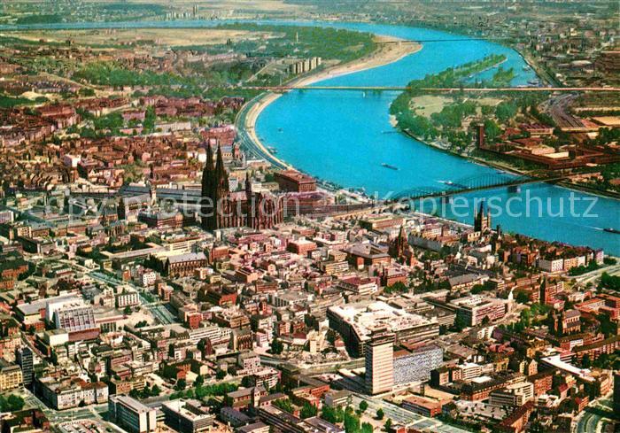 Koeln Rhein Fliegeraufnahme