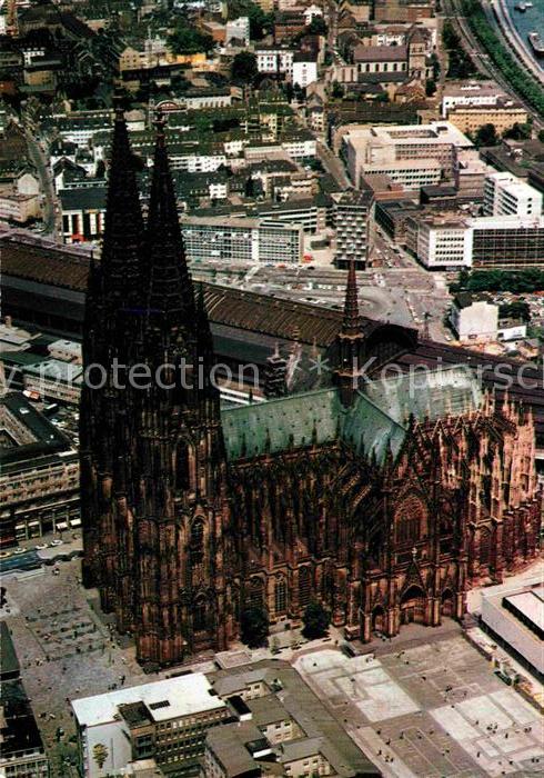 Koeln Rhein Fliegeraufnahme Dom