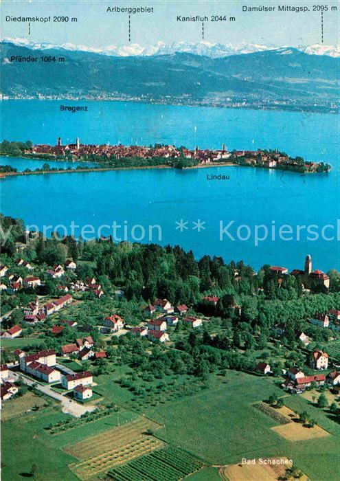 Lindau Bodensee Fliegeraufnahme Bad Schachen
