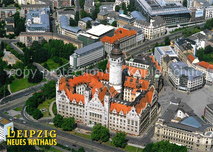 LEIPZIG Sachsen Neues Rathaus Fliegeraufnahme
