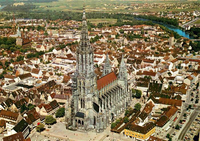 Ulm Donau Kirche Fliegeraufnahme