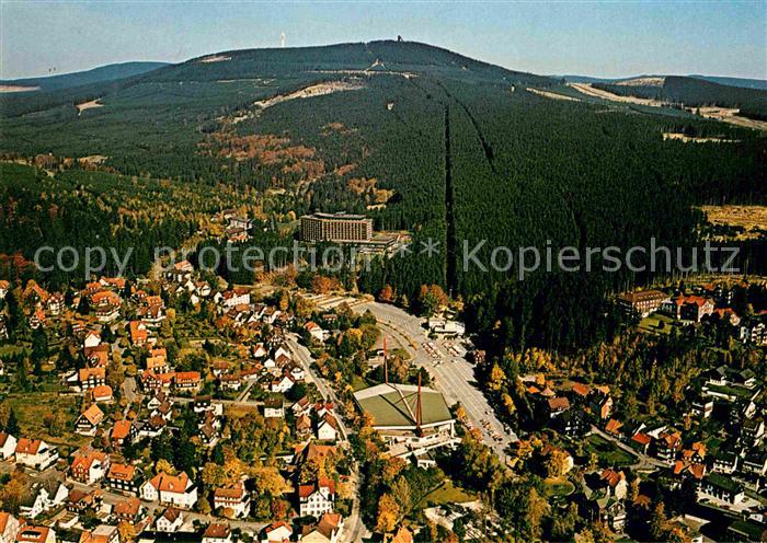 Braunlage Harz Fliegeraufnahme Eisstadion Seilbahn Hotel Maritim Wurmberg