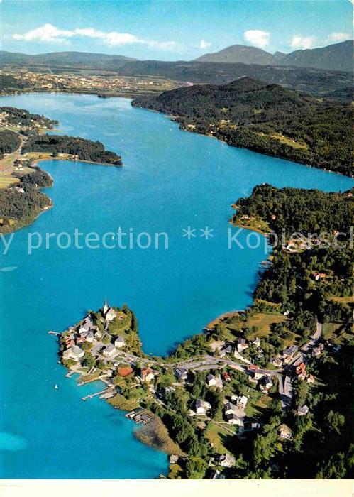 Maria Woerth Woerthersee Klagenfurt Fliegeraufnahme