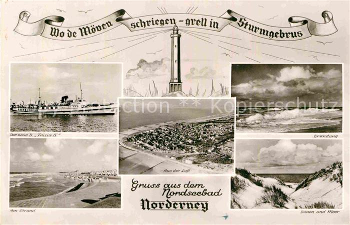 Norderney Nordseebad Fliegeraufnahme Neue D. Frisia IV