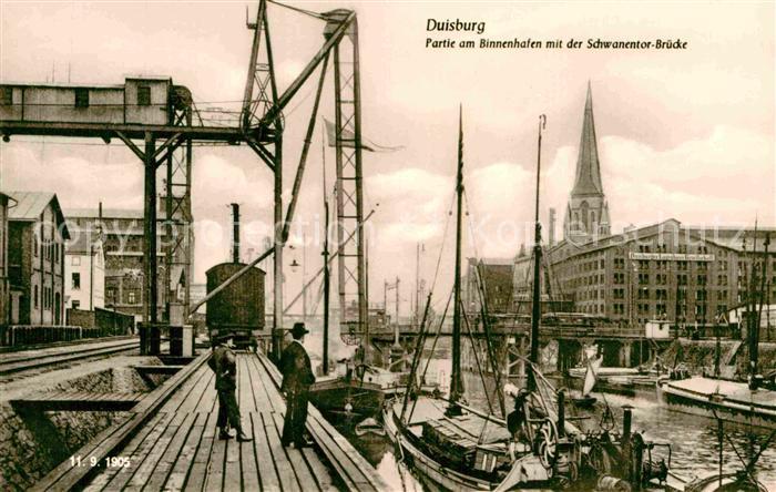 Duisburg Ruhr Binnenhafen Schwanentor-Bruecke