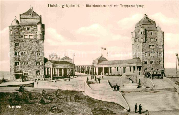 Duisburg Ruhr Rheinbrueckenkopf Treppenaufgang