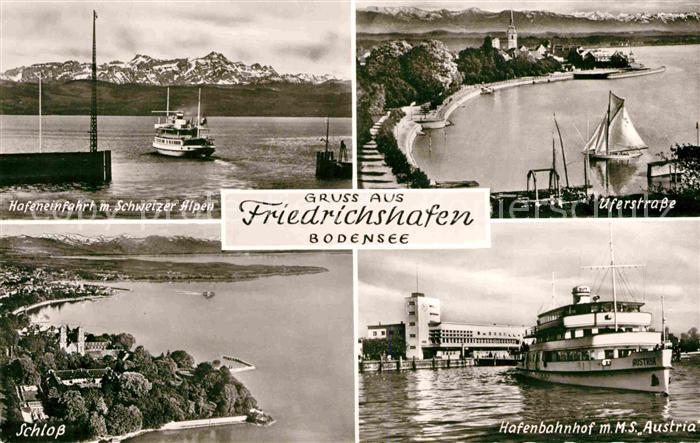 Friedrichshafen Bodensee Uferstrasse Hafenbahnhof M.S. Austria Schloss