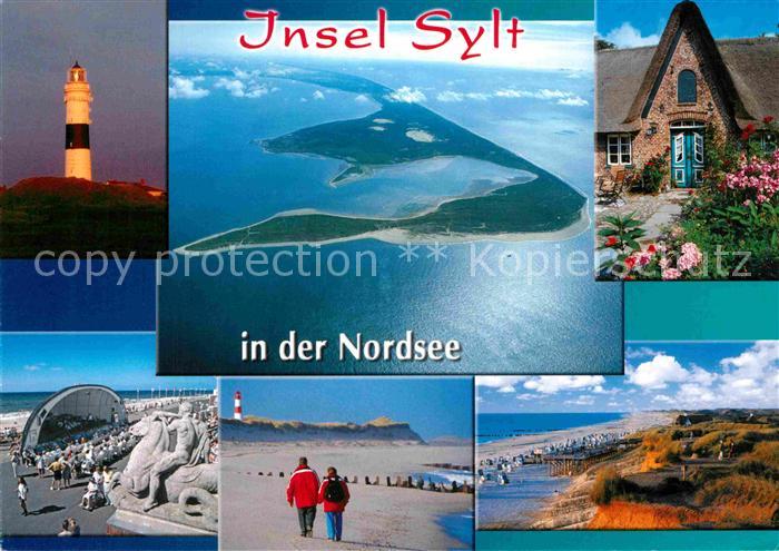 SYLT Insel Schleswig-Holstein Fliegeraufnahme Leuchtturm Strand