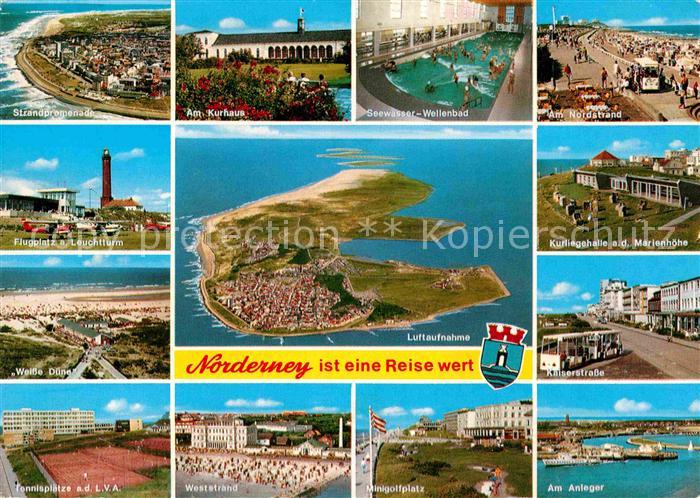 Norderney Nordseebad Fliegeraufnahme Flugplatz Leuchtturm Anleger