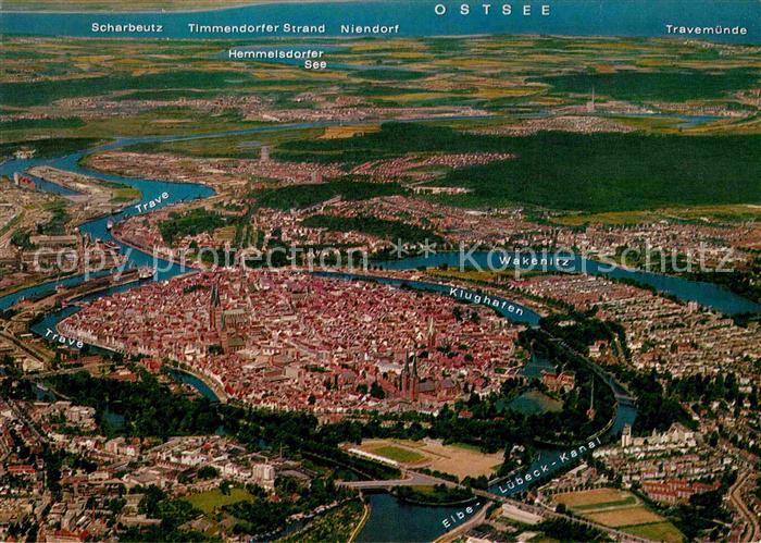 LueBECK  CITY Fliegeraufnahme Timmendorfer Strand Travemuende