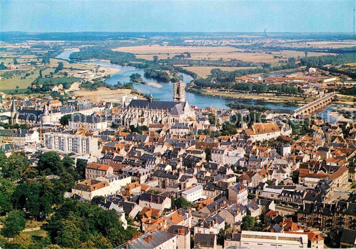Nevers 58 Fliegeraufnahme Ville et la vallee de la Loire