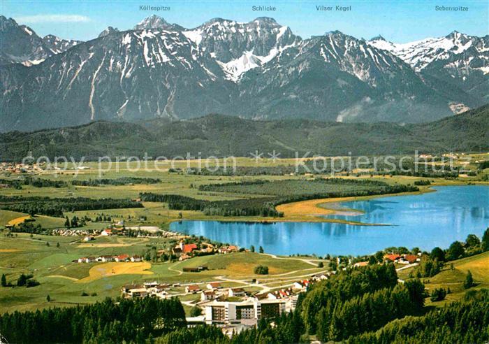 Hopfen See Kurzentrum Enzensberg Fliegeraufnahme Schlicke Vilser Kogel