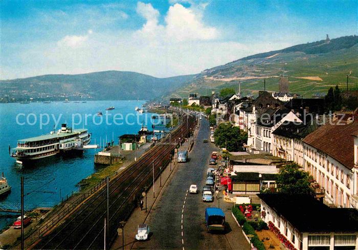 Ruedesheim Rhein Niederwalddenkmal Dampfer