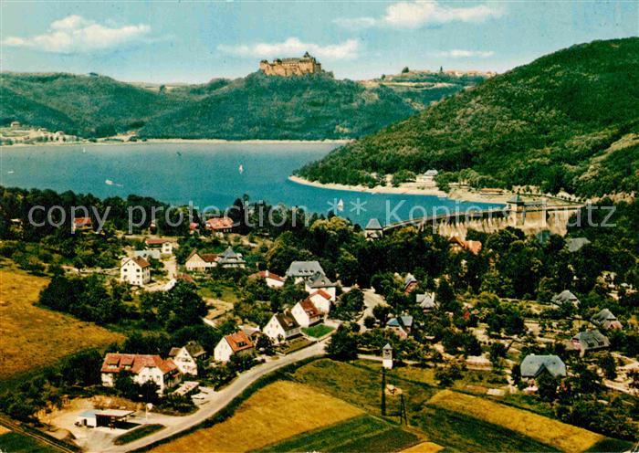 Edersee Fliegeraufnahme Sperrmauer Schloss Waldeck