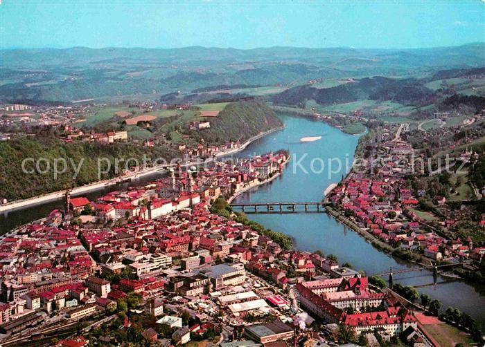 PAssAU Bayern Zusammenfluss Donau Inn