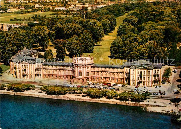 Biebrich Wiesbaden Fliegeraufnahme Schloss am Rheinufer Schlosspark