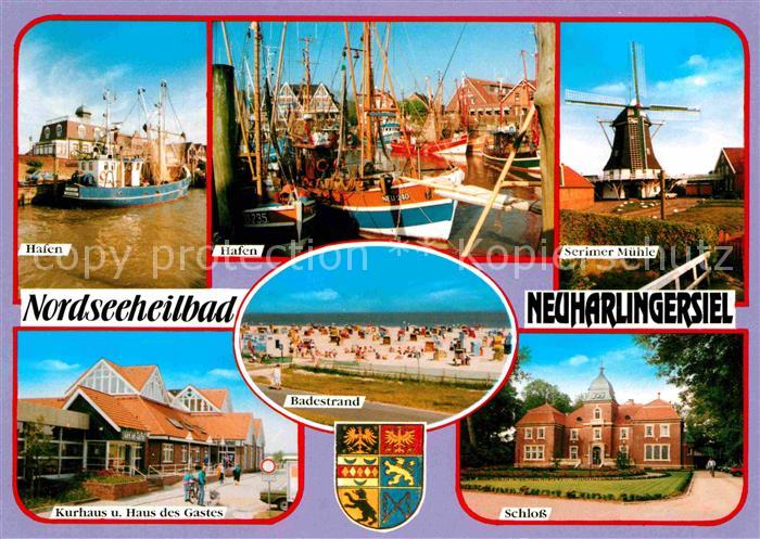 Neuharlingersiel Hafen Serimer Muehle Schloss