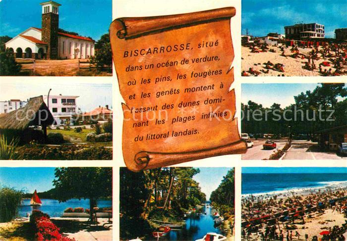 Biscarrosse Landes Eglise Allee vers la plage