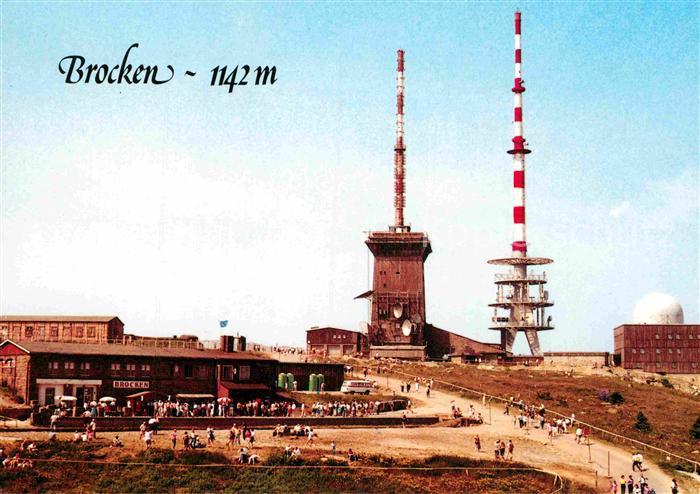 Brocken Harz Brockenbahnhof Sendeanlagen der Bundespost