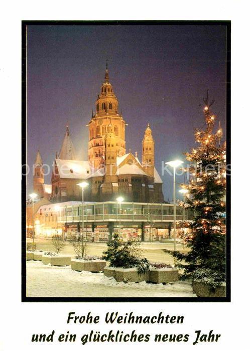 Mainz Rhein Weihnachtsbaum