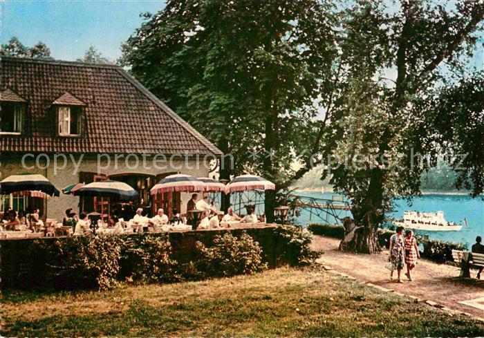 Bad Honnef Rhein Cafe auf der Insel Grafenwerth