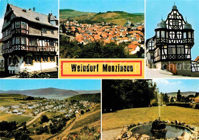 Monzingen Panorama Fachwerkhaeuser Brunnen