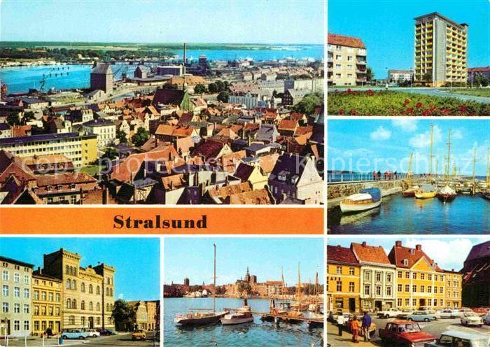 Stralsund Mecklenburg Vorpommern Leninplatz Hafen Heinrich Heine-Ring