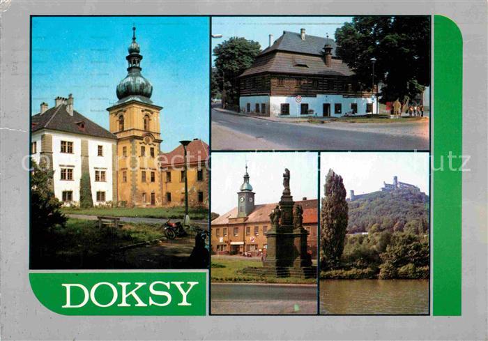 Doksy Hirschberg See  Teilansicht Gasthaus Kirche Schloss