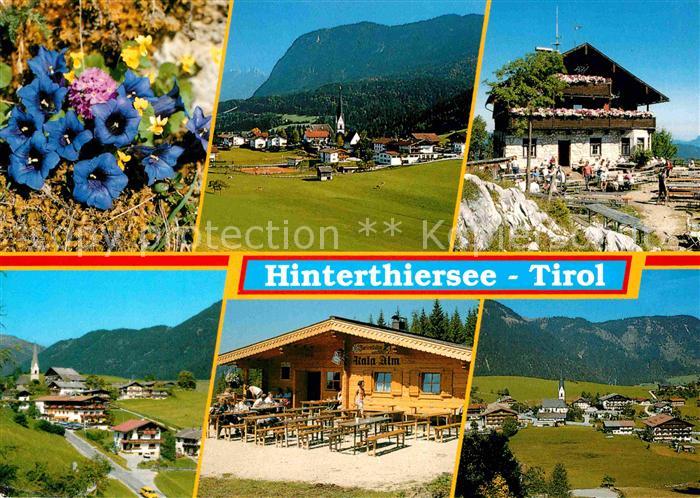 Hinterthiersee Panorama Almhuette Teilansicht Kirche