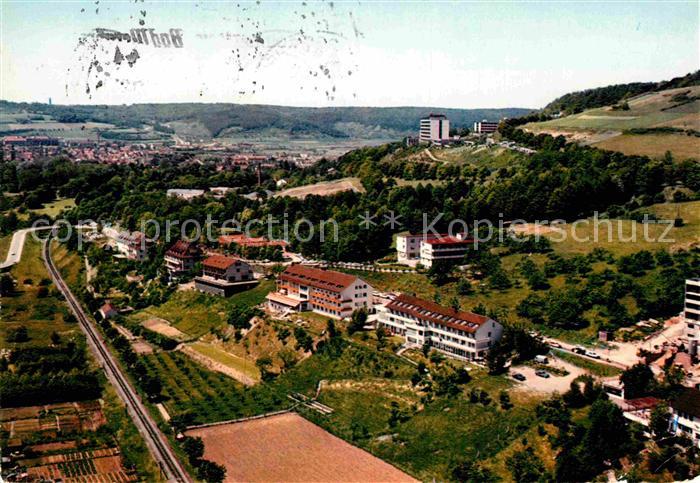 Bad Mergentheim Fliegeraufnahme Kurhaeuser im Erlenbachtal