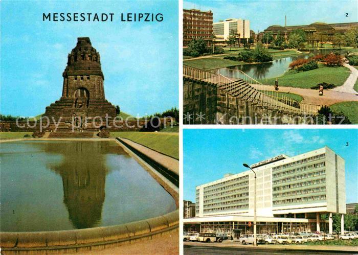 LEIPZIG Sachsen Voelkerschlachtdenkmal Schwanenteich Interhotel