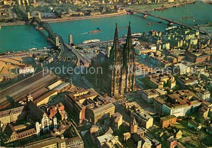 Koeln Rhein Fliegeraufnahme