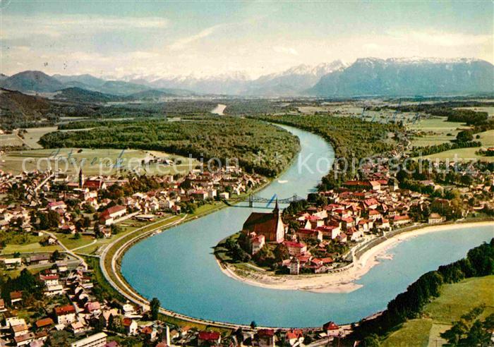 Laufen Salzach Fliegeraufnahme