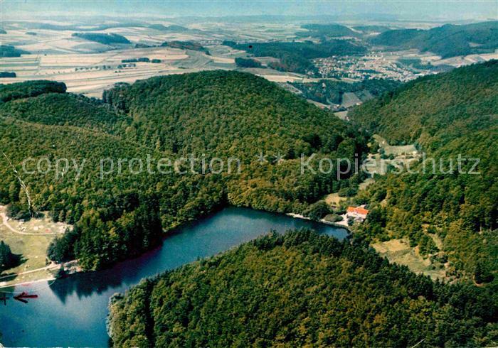 Bad Lauterberg Fliegeraufnahme Wiesenbeker Teich mit Campingplatz