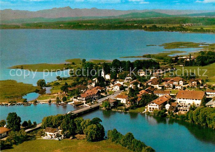 Seebruck Chiemsee Fliegeraufnahme
