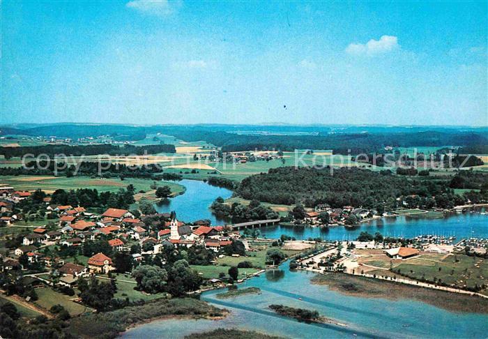 Seebruck Chiemsee Fliegeraufnahme