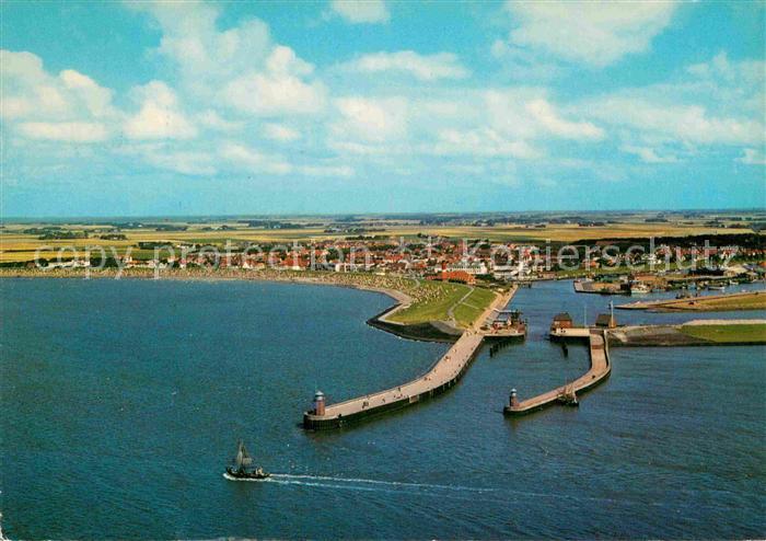 Buesum Nordseebad Fliegeraufnahme Hafeneinfahrt