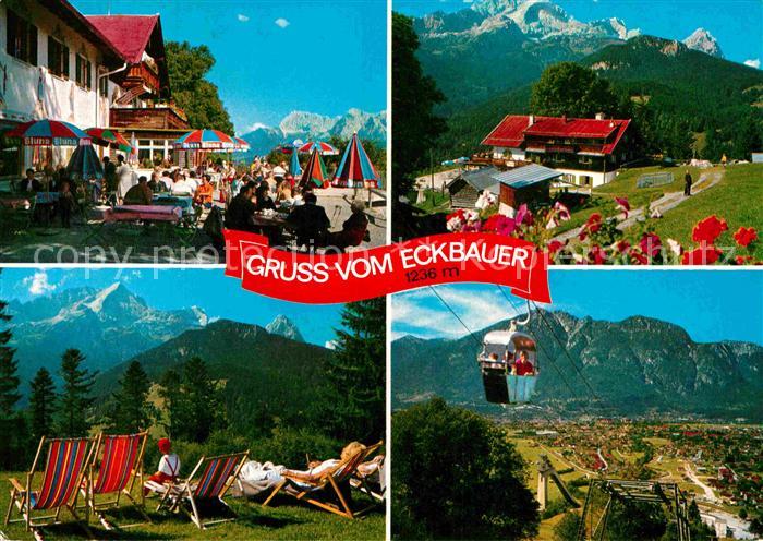 GARMISCH-PARTENKIRCHEN Bayern Berggasthaus Eckbauer Seilbahn Panorama