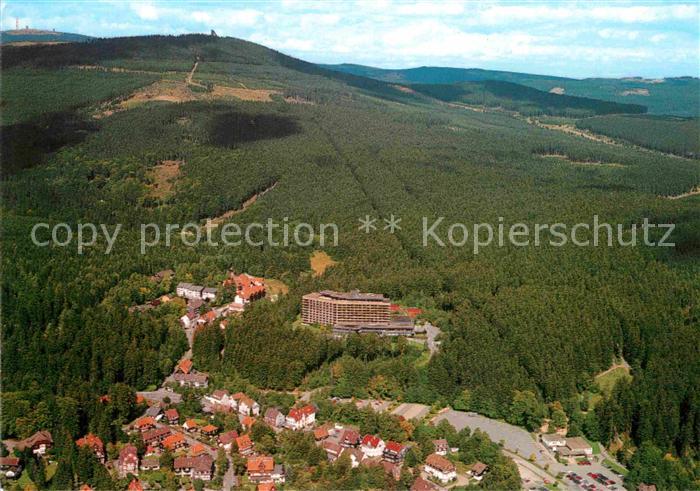 Braunlage Harz Fliegeraufnahme Wurmberg mit Harz Wald Klinik