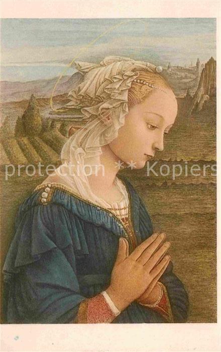 Kuenstlerkarte Filippino Lippi La Vergine in Adorazione